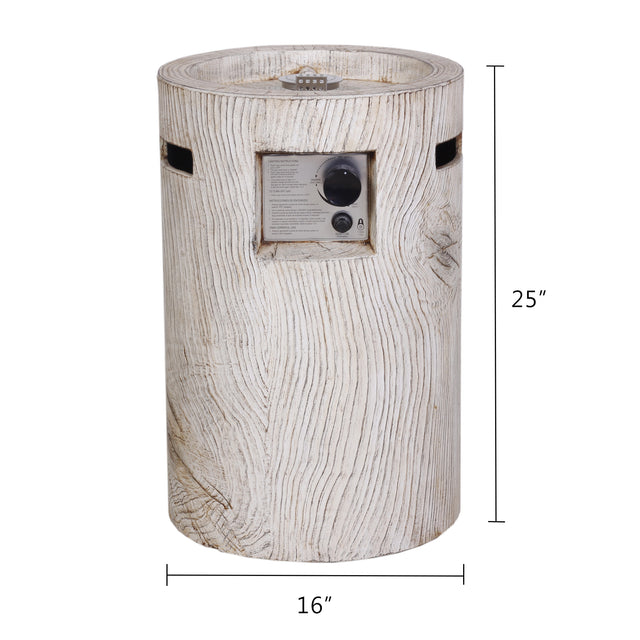 25'' Ore Powder 30,000BTU Adjustable Flame Propane Gas Fire Table with Waterproof Cover