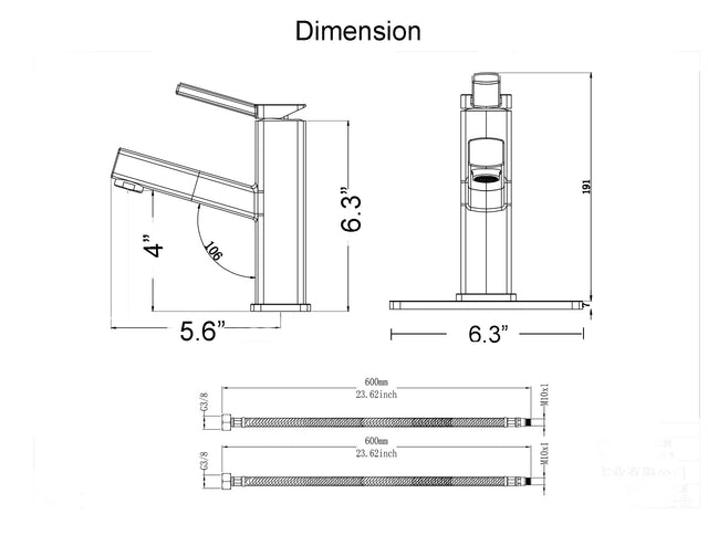 Bathroom Sink Faucet with Pull Out Sprayer, Single Handle Basin Mixer Tap for Hot and Cold Water, Lavatory Pull Down Vessel Sink Faucet with Rotating Spout