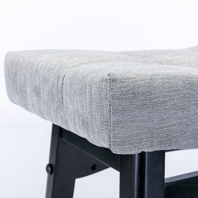 A&A Furniture,Counter Height 25" Stools for Kitchen Counter Backless Faux Leather Stools Farmhouse Island Chairs (25 Inch, Gray,Set of 2), SW1838GY