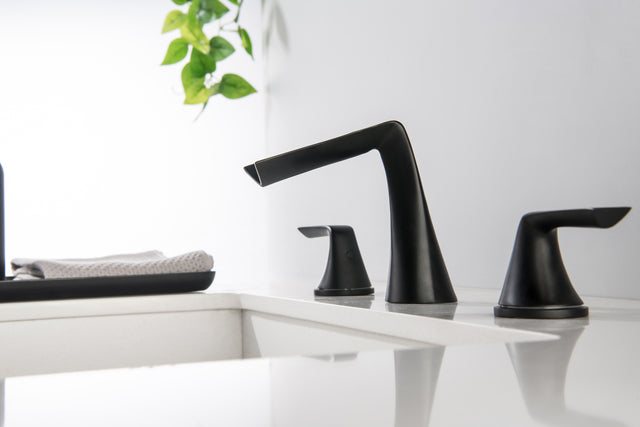 Two Handles Three-Hole Widespread Bathroom Faucet