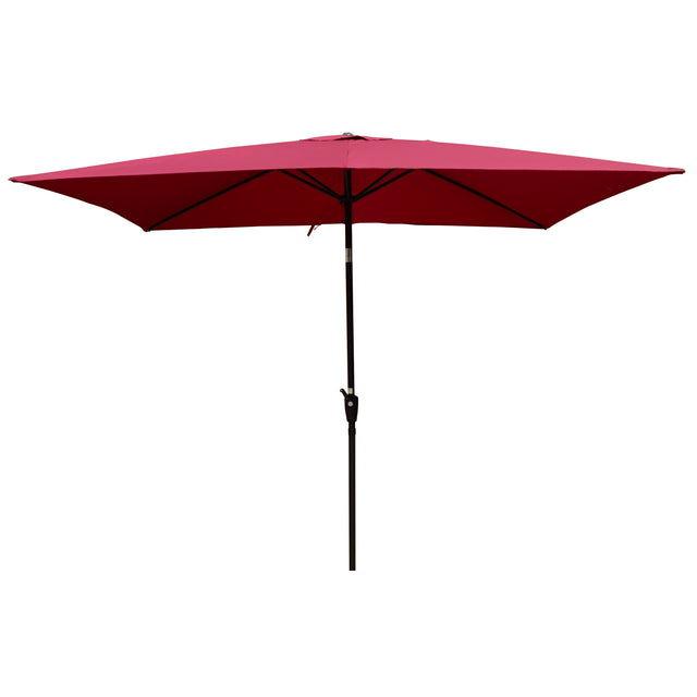 6 x 9ft Patio Umbrella Outdoor Waterproof Umbrella with Crank and Push Button Tilt without flap for Garden Backyard Pool Swimming Pool Market