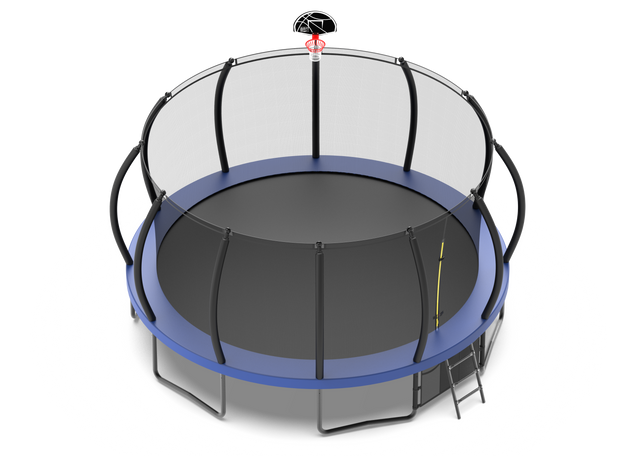 16FT Trampoline with Basketball Hoop - Recreational Trampolines with Ladder ,Shoe Bag and Galvanized Anti-Rust Coating