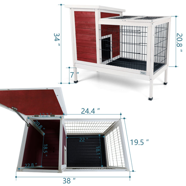 Guinea Pig Cage Rabbit Hutch Rabbit Cage Bunny Cage Bunny Hutch Guinea Pig Hutch with Pull Out Tray