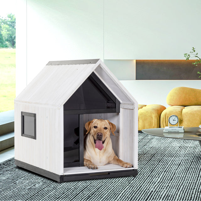 Outdoor Dog House, Sun Protection Dog Houses for Small Medium Large Sized Dogs, Weatherproof Dog House with Slide Out Floor for Easy Cleaning