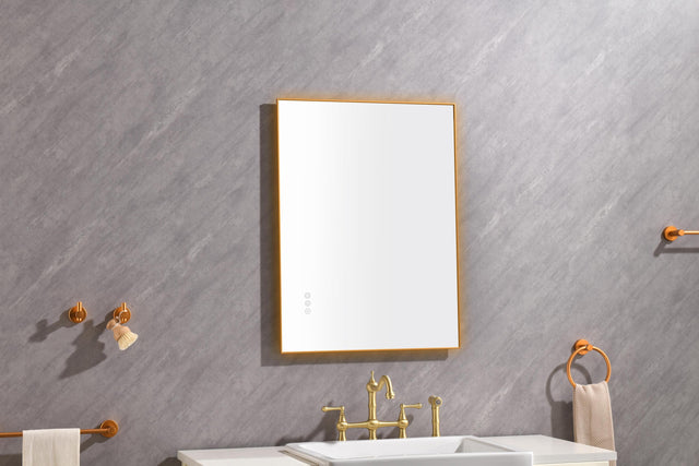 Super Bright Led Bathroom Mirror with Lights, Metal Frame Mirror Wall Mounted Lighted Vanity Mirrors for Wall, Anti Fog Dimmable Led Mirror for Makeup, Horizontal/Verti