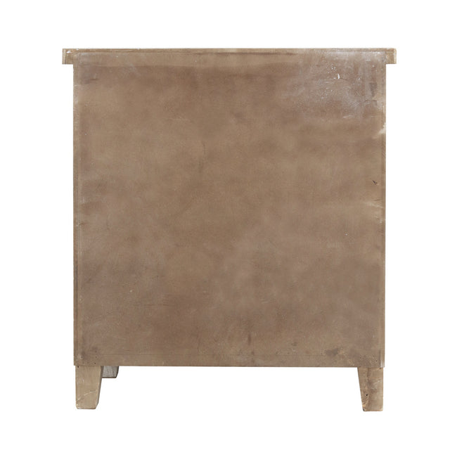 Weathered Wood Cabinet with 1 Drawer and 2 Doors Vintage Accent Storage Chest for Entryway, Living Room