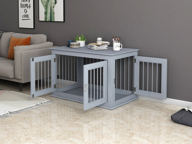 Pet house, Large Crate with Chew-Resistant Iron Bars, open from 2 directions