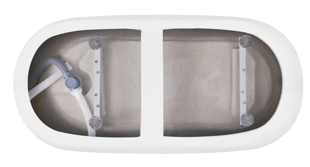 59" 100% Acrylic Freestanding Bathtub,Contemporary Soaking Tub,white bathtub