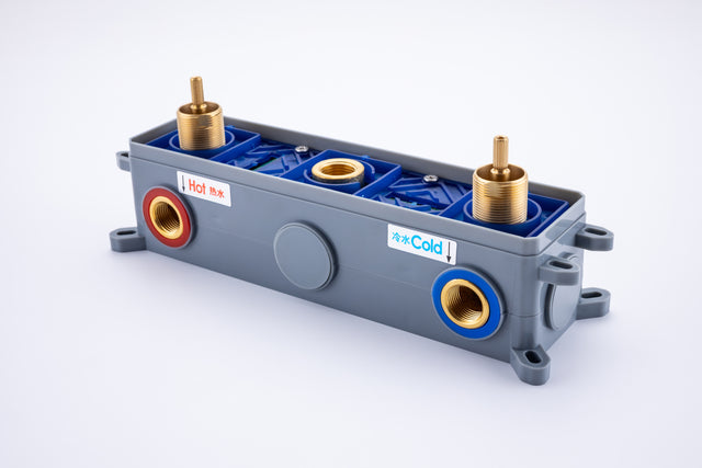 Wall Mounted Bathroom Sink Faucet with Double Lever Handles Vessel Lavatory Basin Mixer Tap,Rough-in Valve