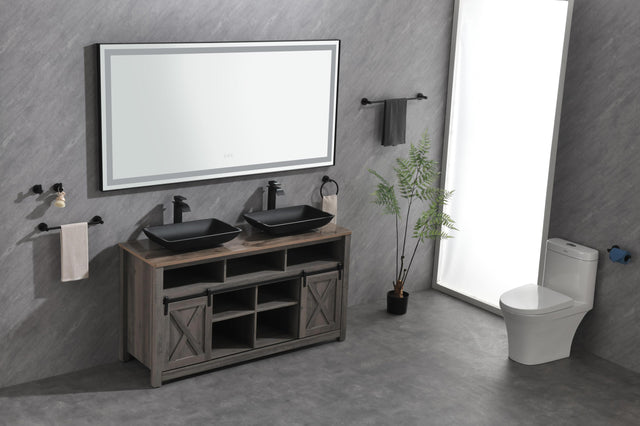 84*36 LED Lighted Bathroom Wall Mounted Mirror with High Lumen+Anti-Fog Separately Control
bedroom full-length mirror bathroom led mirror hair salon mirror