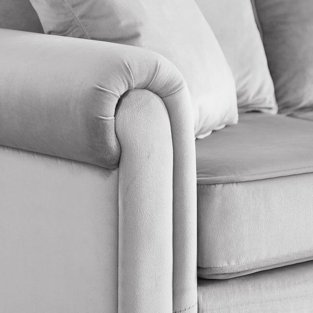 Modern Velvet Sofa Set  , 2 seater and 3 Seater Sofa With Wood Legs for Living Room  .