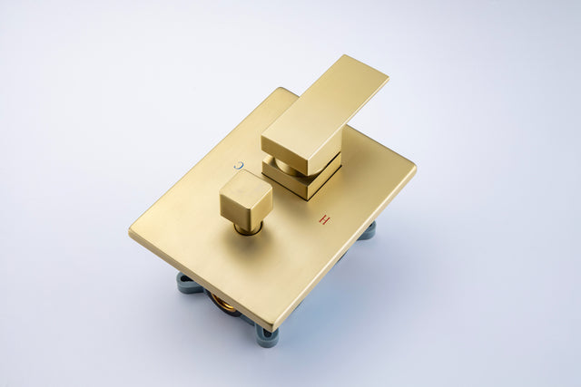 Shower Faucet Set Shower System with 12 Inch Rain Shower Head and Handheld, Bathroom Shower Combo Set Wall Mounted System Rough-in Valve Body and Trim Included.