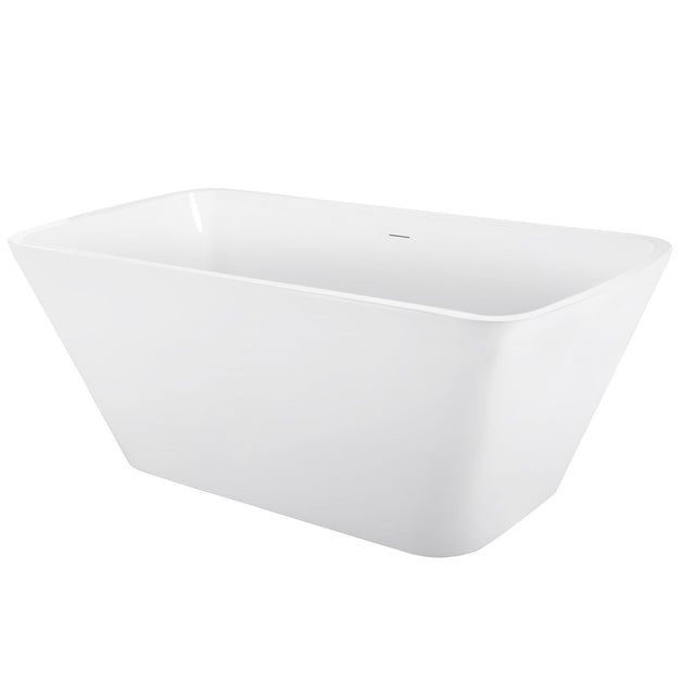 67" 100% Acrylic Freestanding Bathtub,Contemporary Soaking Tub,white Bathtub