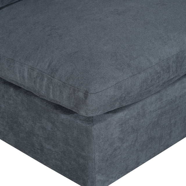 U-style Upholstered Modular Sofa with USB Charge Ports,Wireless Charging and Built-in Bluetooth Speaker in Arm,Sectional sofa for Living Room Apartment(4-Seater)