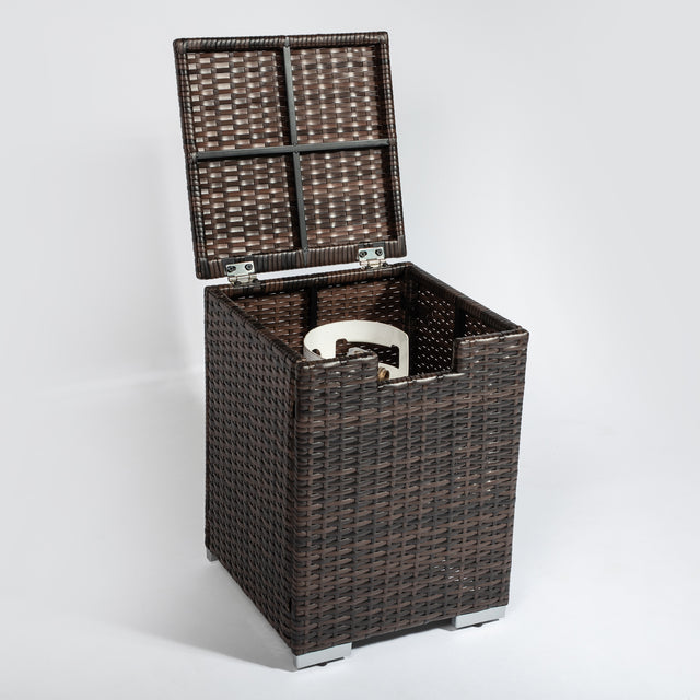 Outdoor Gas Fire Pit Square Fire Pit Table with Propane Tank Cover