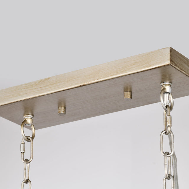 Transitional Crystal Chandelier Ceiling Light 5 lights ,silver Pendant light Fixture for dining room, kitchen island, office, hotel, living room,Dimmable,UL listed,36W * 13L *46H