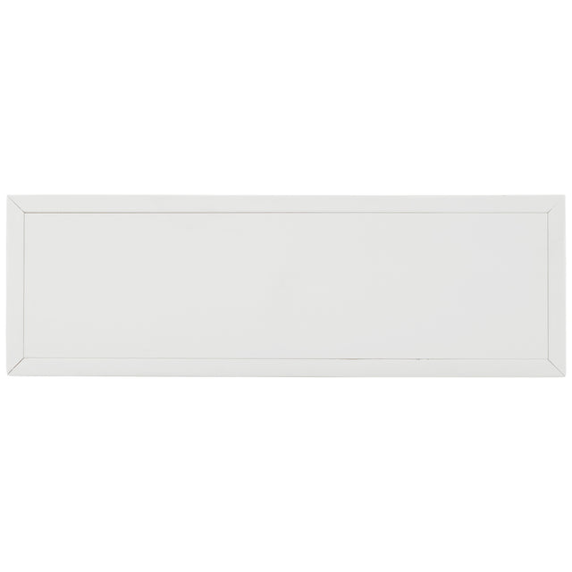 TREXM Cambridge Series Buffet Sideboard Console Table with Bottom Shelf (White)