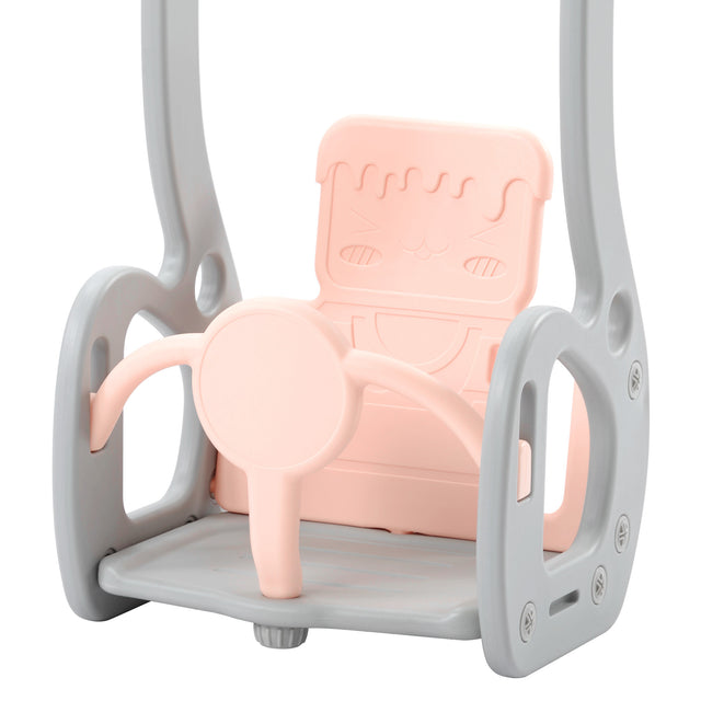 Toddler Slide and Swing Set 3 in 1, Kids Playground Climber Swing Playset with Basketball Hoops Freestanding Combination Indoor & Outdoor