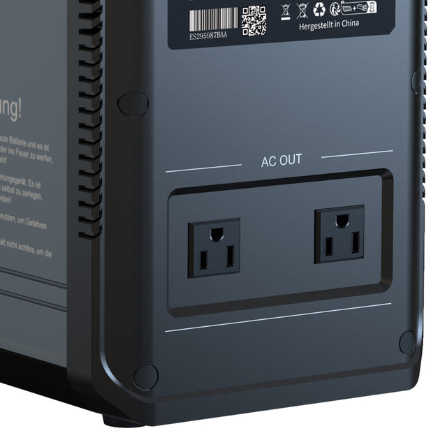 Portable power supply, max load 1500W, LiFePO4, 1380Wh, 48Ah, 2xUSB-A, 2xUSB-C, 2xDC5521, 2xAC110V Includes a 200W solar power panel with 60V output voltage