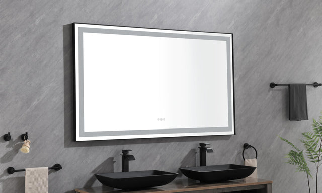 LTL needs to consult the warehouse address72*36 LED Lighted Bathroom Wall Mounted Mirror with High Lumen+Anti-Fog Separately Control