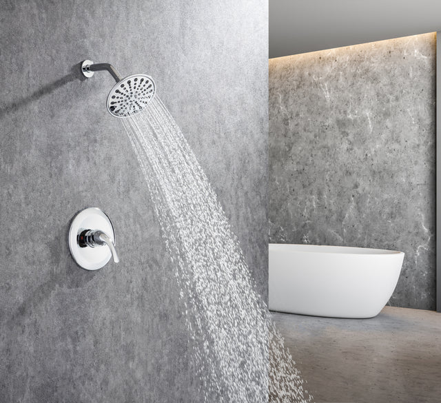 6 In. 6-Spray Balancing Shower Head Shower Faucet