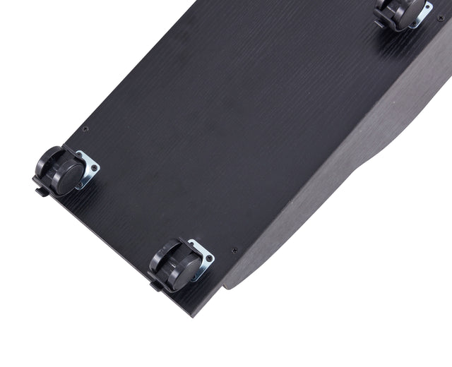 D&N solid wood computer Desk,office table with PC droller, storage shelves and file cabinet , two drawers, CPU tray,a shelf used for planting, single , black. 47.24''L 21.65''W 34.35''H