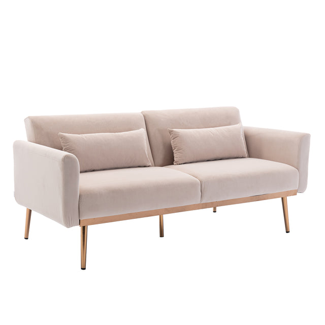 COOLMORE Velvet Sofa , Accent sofa .loveseat sofa with metal feet