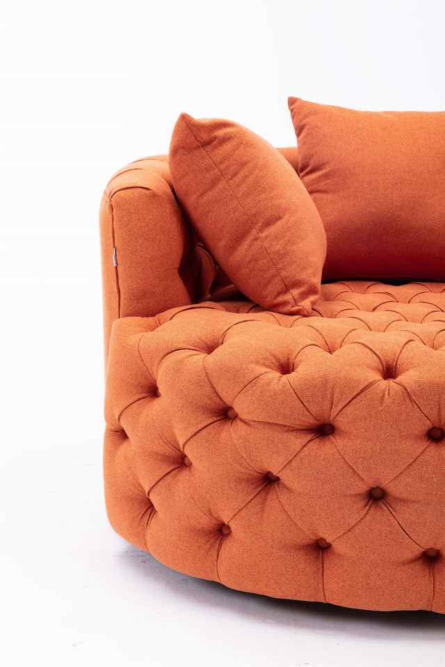 Modern Akili swivel accent chair barrel chair for hotel living room / Modern leisure chair Orange