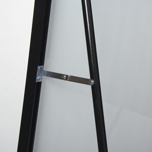 65" x 24" Full Length Mirror Hanging Standing or Leaning, Bedroom Mirror Floor Mirror Wall-Mounted Mirror with Alloy Frame, Black