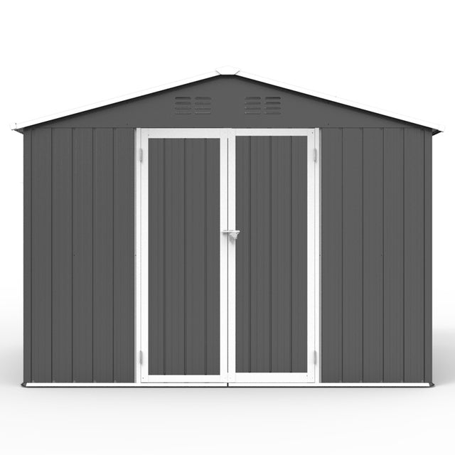 Metal garden sheds 6ftx8ft outdoor storage sheds Grey