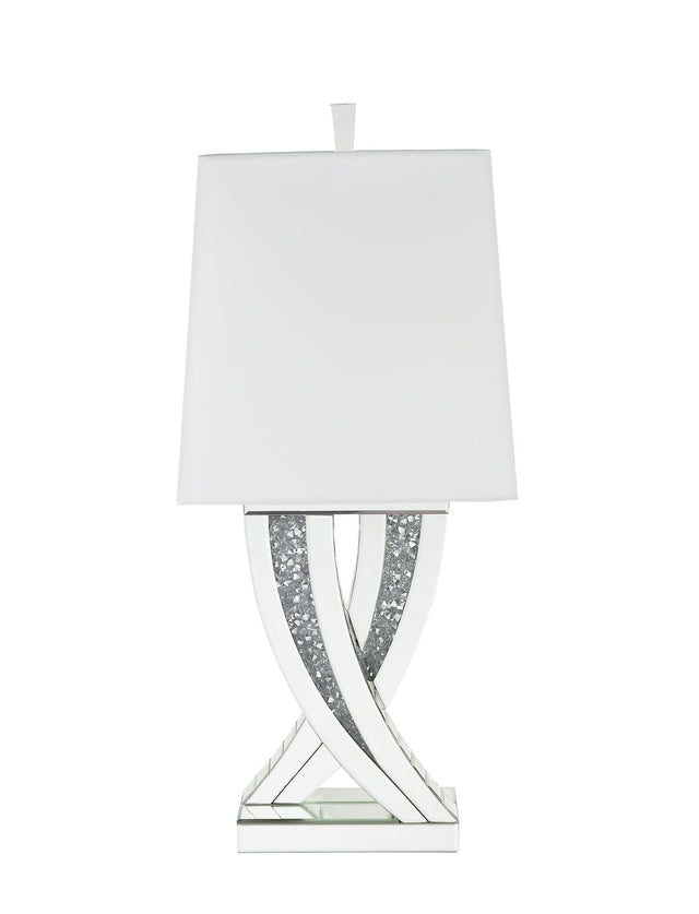 ACME Noralie Table Lamp, Mirrored & Faux Diamonds 40241