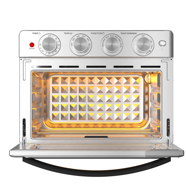 Geek Chef Air Fryer, 6 Slice 26QT/26L Air Fryer Fry Oil-Free, Extra Large Toaster Oven Combo, Air Fryer Oven, Roast, Bake, Broil, Reheat, Convection Countertop Oven, Accessories Included, Stainless St