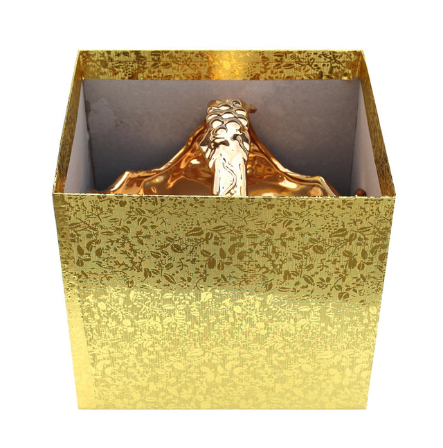 Ambrose Chrome Plated Crystal Embellished Ceramic Fruit Platter