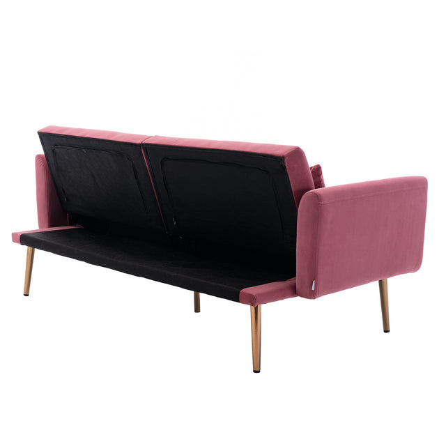 COOLMORE  Velvet  Sofa , Accent sofa .loveseat sofa with  metal  feet