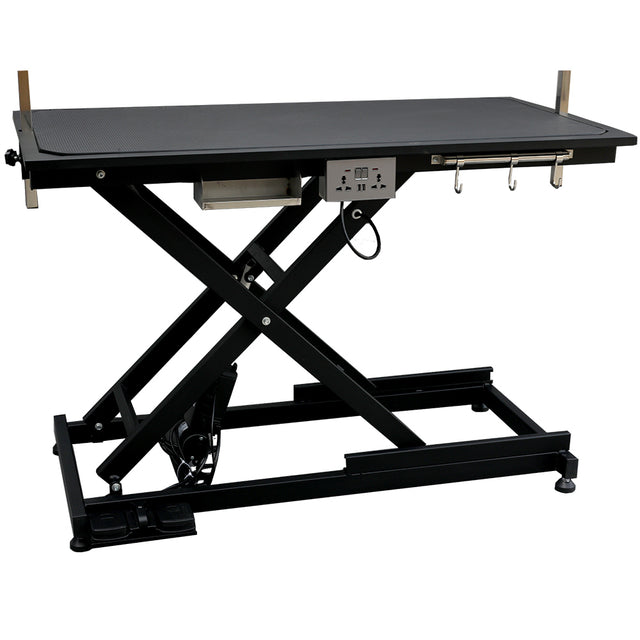 electric pet grooming table, 110V/220V professional groomer recommend super Deluxe electric pet grooming table, 110V/220V professional groomer recommend height adjust from 8 up to 36inch BLACK COLOR