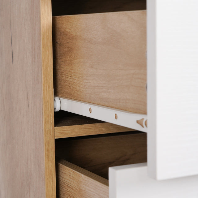 Modern Design Wooden Dresser Bedroom Storage Drawer Organizer Closet Hallway Storage Cabinet with 4 Drawers, Wood Dresser Chest Accent Cabinet for Living Room Bedroom