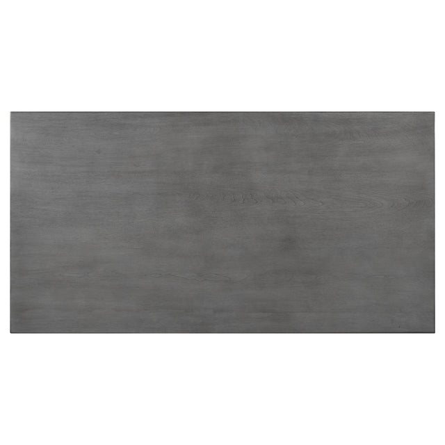 TREXM Counter Height Dining Table Solid Wood & Metal Dining Table for Small Space (Gray)