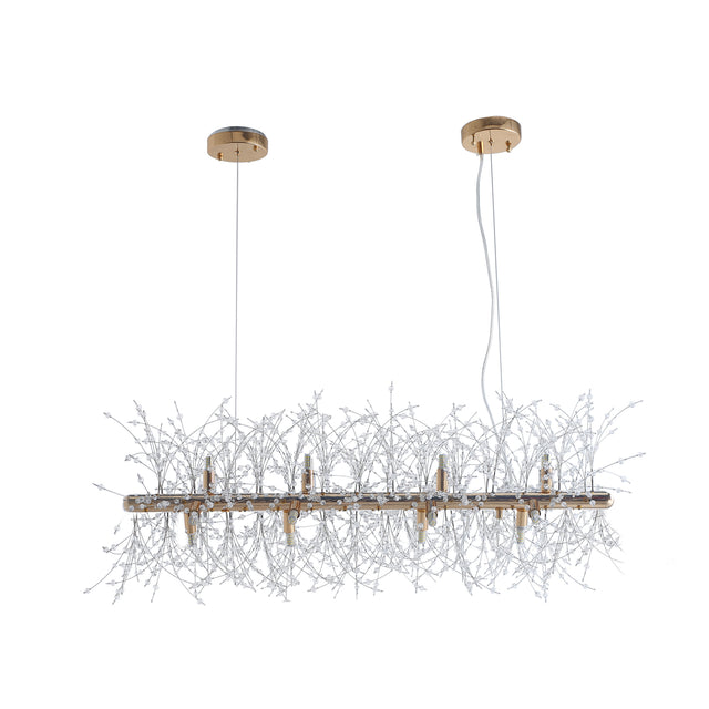 Modern American multi-particle crystal chandelier -12 bulbs -G9 lamp holder
