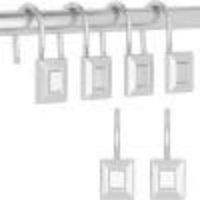 Silver Shower Curtain Hook, Zinc Alloy Hook, Set of 12