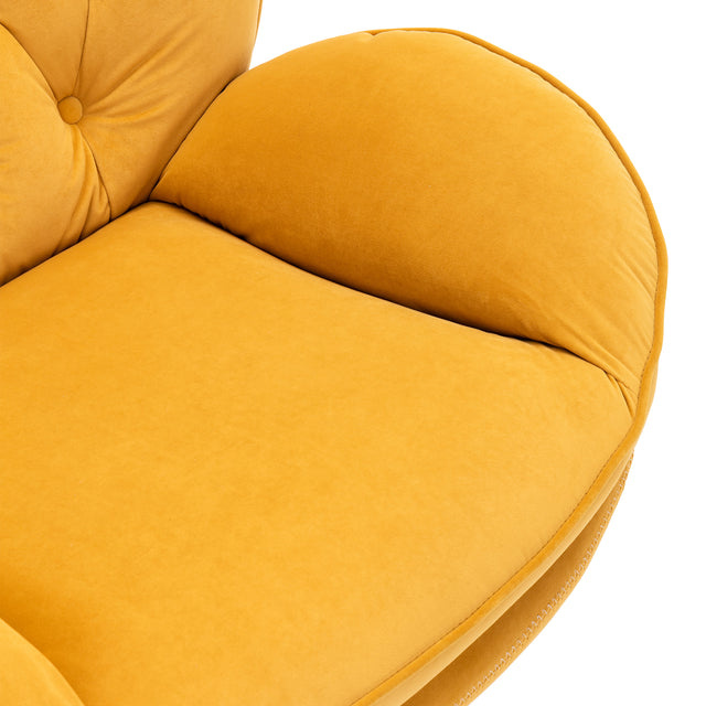 Accent chair TV Chair Living room Chair with Ottoman-Yellow