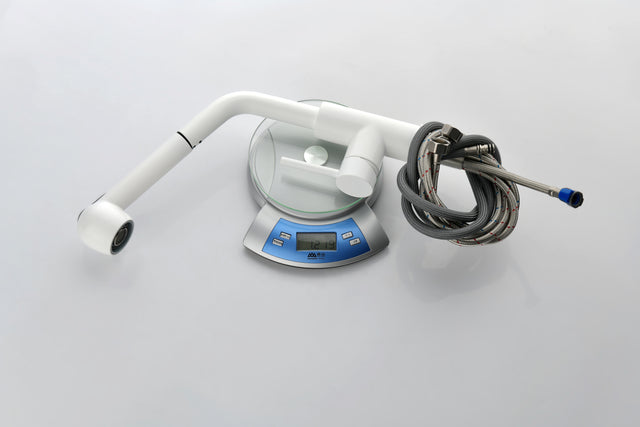 in White Pull-Out Sprayer Kitchen Faucet In Stainless with Deck Plate