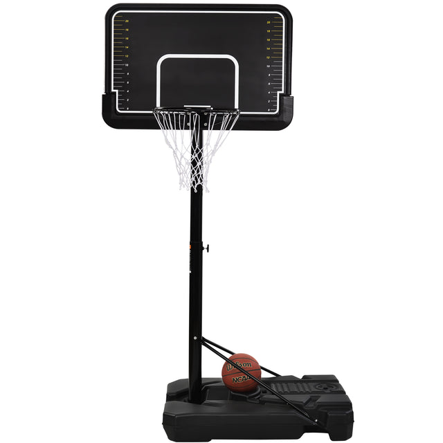 Portable Basketball Hoop & Goal with Vertical Jump Measurement, Outdoor Basketball System with 6.6-10ft Height Adjustment for Youth, Adults
