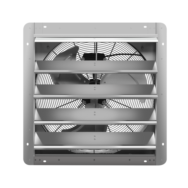 iPower 24 Inch Shutter Exhaust Fan Aluminum High Speed 1400RPM, 2750 CFM, 1-Pack, Silver