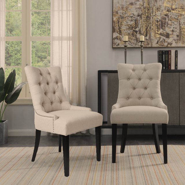 Dinng Chair Livingroom Chair with Bronze Nailhead(2 pcs set)