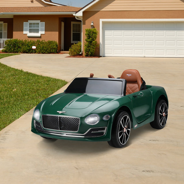 Bentley Officially Licensed kids Ride On Car, Kids Electric Vehicle with Lights, Music and Remote Control, Ride On Toy for Boys and Girls Aged 3-8, Dark Green