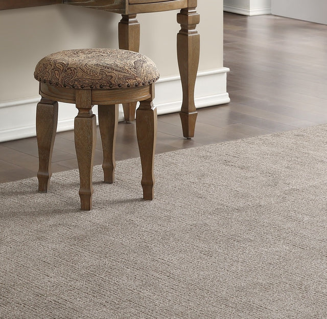 Bedroom Classic Vanity Set Wooden Carved Mirror Stool Drawers Antique Oak Finish