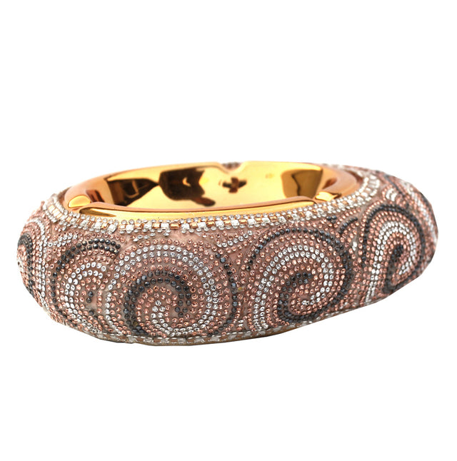 Ambrose Chrome Plated Crystal Embellished Ceramic Ashtray