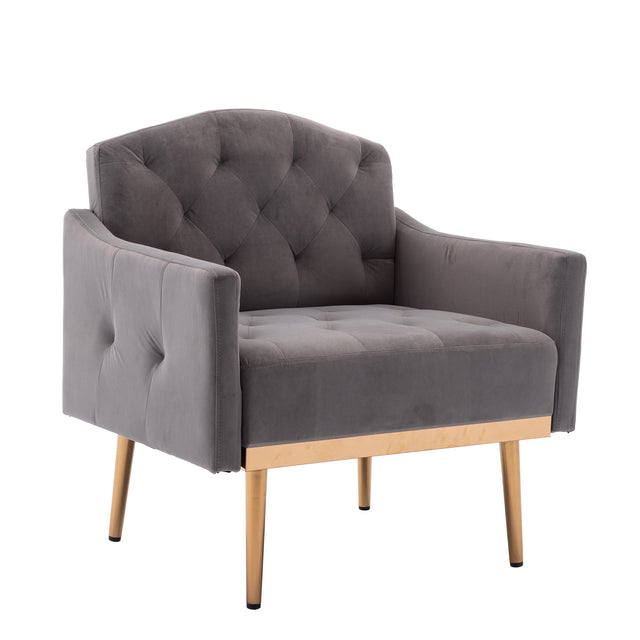 COOLMORE Accent Chair ,leisure single sofa with Rose Golden feet