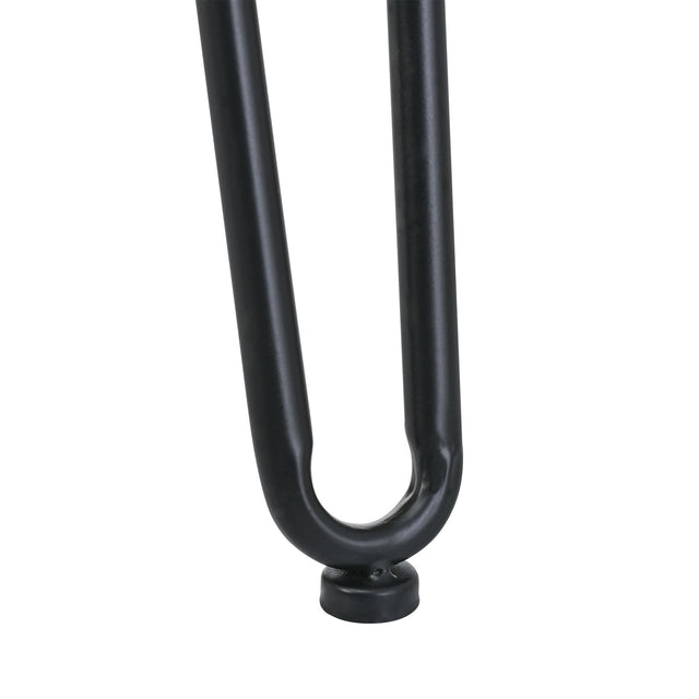 ON-TREND Modern Coffee Table, Easy Assembly Tea Table, Thicken Cocktail Table with w/Chevron Pattern & Metal Hairpin Legs for Living Room, Ash Wood Finished