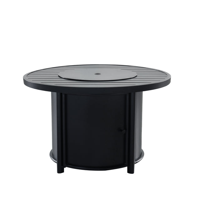 Ultimate Outdoor Elegance: 40" Round Aluminum Propane Patio Firepit Table - Stylish, Durable, and Cozy for Perfect Gatherings and Relaxation
